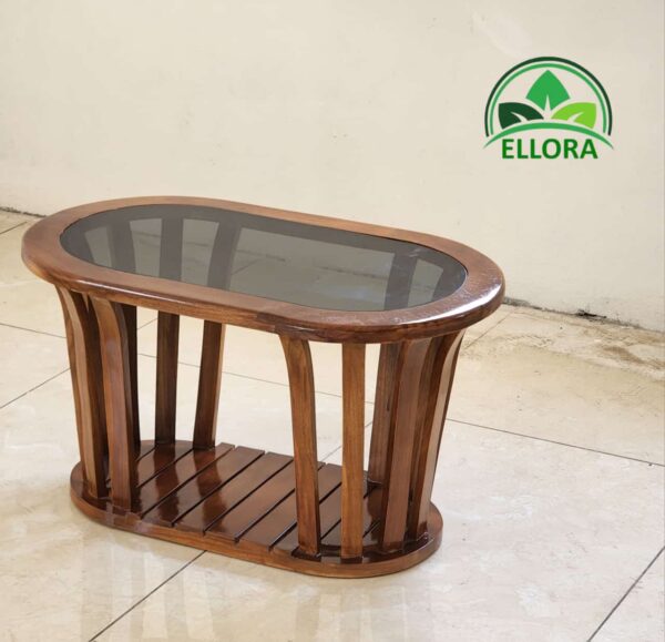 Ellora Multipurpose Centre Table / Engineered Wood Coffee Table Glass Top