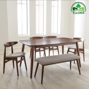 Ellora Handmade Wooden Natural Brown - Dining Table