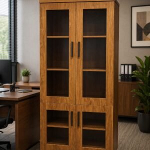 BOOKSHELF WITH GLASS