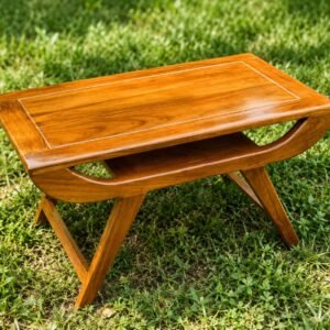 SMILEY TEAK TEAPOY